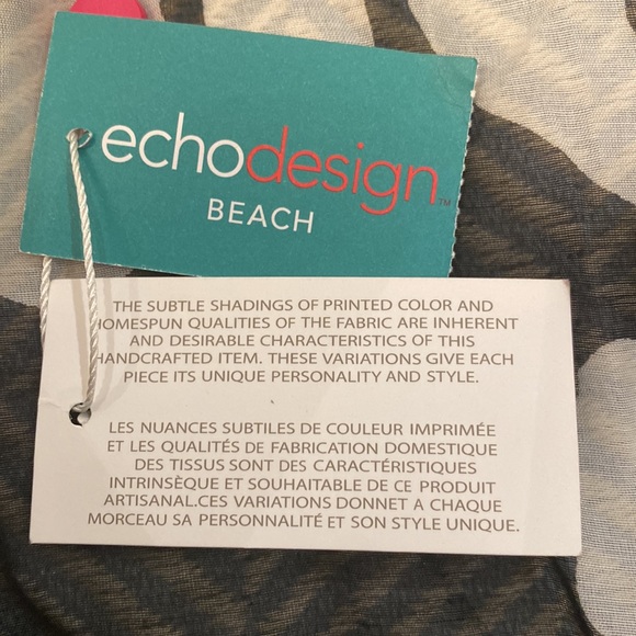 NWT ECHO Paradise Found Hawaiian Flower Butterfly Cover-Up - Picture 5 of 8